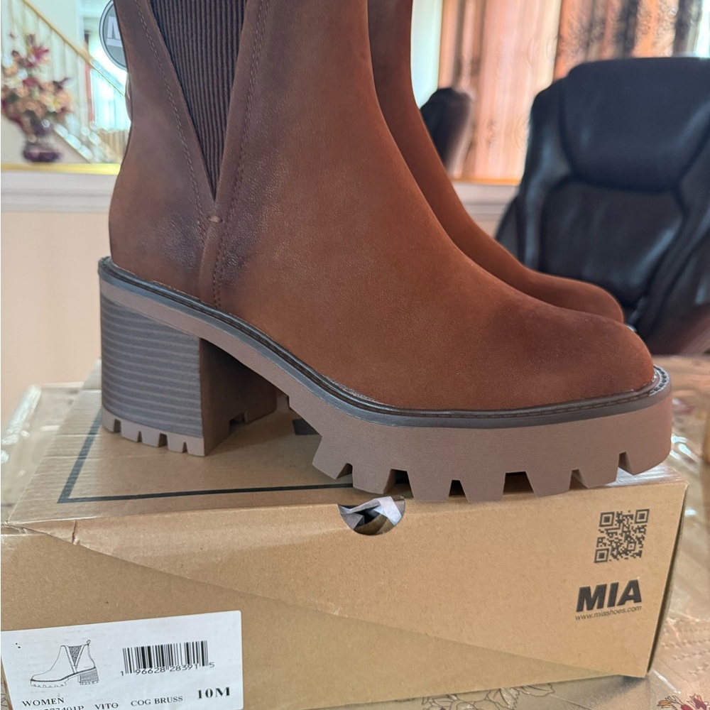 MIA Women's Heeled Boots in Rich Brown